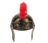 HAKIDZEL Casco Romano Medieval Dorado de Plástico para Adultos y Adolescentes, Ligero y Cómodo para Disfraz Espartano en Navidad o Escenario