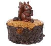 HAKIDZEL Cenicero de Escritorio Decorativo Forma de Ardilla, Cenicero Doméstico de Resina Resistente, Adorno Funcional para Hogar y Oficina, Fácil Limpieza, Diseño Compacto