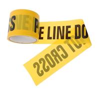 HAKIDZEL Cinta Escena del Crimen y Cinta de Seguridad Amarilla Negra Duradera para Señalización en Obras y Decoración Temática de Halloween para Interiores y Exteriores