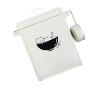 HAKIDZEL Contenedor Hermético y Adecuado para Almacenar Comida Seca y Gatos de Hierro Blanco, Fácil de Limpiar Mantiene el Alimento para Comida de