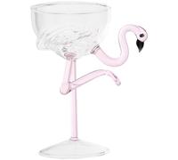 HAKIDZEL Copa de Vino Flamingo de Vidrio Rosa de 180ml, Elegante y Práctica, Fácil de Limpiar, Adecuado para Obsequio y Ocasiones Obsequios