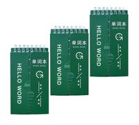 HAKIDZEL Cuaderno de Vocabulario para Estudiantes Diseño Creativo, Papel Verde, 3 Piezas para Notas y Recordatorios en Escuela y Oficina