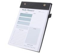 HAKIDZEL Cuaderno Diseño Simple Negro de Papel Planificador Diario A5 Portátil y Lista de Tareas para Reuniones y Organización