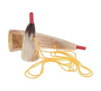 HAKIDZEL Cuerno Vikingo de Buey 2 Piezas, Trompeta Medieval para Cosplay y Fiestas Piratas, Decoración Vikinga y Suministros para Halloween, Instrumento de Viento Ligero y Fácil de Usar