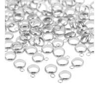 HAKIDZEL de Eslabones Ligeros y Fáciles de Usar 100 Piezas de Acero Inoxidable Plata para Fabricación de Joyas y Manualidades