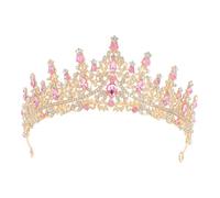 HAKIDZEL De Para Novias y Princesas Diadema Elegante Para Bodas De Graduación Cumpleaños y Presentaciones Brillantes De Imitación Color Dorado