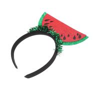 HAKIDZEL Diadema Ajuste Elástico de Sandía Roja Purpurina y Fieltro, Accesorio para Fotos Adecuado para Fiestas y Redes Sociales