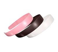 HAKIDZEL Diadema Dentada Ancha de Plástico para Mujer 3 Piezas Aro Flexible para Peinados y Fiestas Color Aleatorio