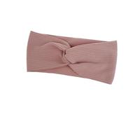 HAKIDZEL Diadema Elástica y Transpirable Banda Cabello Rosa de Algodón Puro Minimalista Nudo, Protección Cabello al Lavar el Rostro para Mujeres y