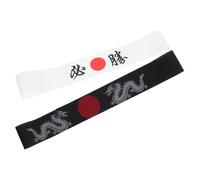 HAKIDZEL Diadema Japonesa para Cocina y Deportes al Aire Libre, 2 Piezas de Poliéster, Diseño Guerrero Cómodo y Que Mantiene la Forma, Estilo Tradicional y Funcional