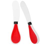 HAKIDZEL Espátula de Cerámica Multifuncional 2 Piezas para Queso, Mantequilla y Crema, Utensilio Práctico para Untar Aderezos en Cocina y Panadería