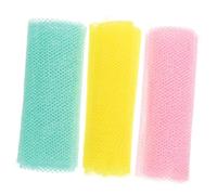 HAKIDZEL Esponjas Exfoliantes Corporales Africanas 3 Piezas Tamaño Largo Espuma Rápida Para Ducha y Baño Uso Adulto Viajes y Hoteles Rosa, Verde Lago y Amarillo