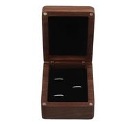 HAKIDZEL Estuche Organizador de Gemelos y Pinzas de Corbata de Madera Nogal, Caja Compartimentos Múltiples, Práctica para Hombres Viajeros y Ocasiones Formales
