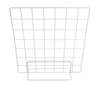 HAKIDZEL Expositor de Rejilla de Alambre en Color Claro para Mesa 35x35 Cm Base Grande Clara, Estante de Exhibición de Fotografías y Accesorios, Pantalla de Cuadrícula de Pie para
