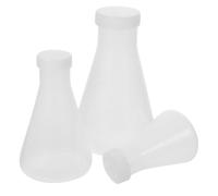 HAKIDZEL Frasco Erlenmeyer de Plástico 3 Piezas Escala Clara y Base Sólida para Laboratorio, Capacidad 100ml 250ml 500ml, Adecuado para Educación E Investigación Reutilizable