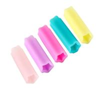 HAKIDZEL Funda Protectora de Silicona para Pinzas de Cutículas, Juego de 5 Piezas Multicolor, Cubierta Segura para Tijeras de Manicura, Accesorio Duradero para Cuidado de Color Aleatorio
