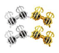 HAKIDZEL Gafas Divertidas Accesorio de Fotografía Fácil de Usar para Fiestas de Plástico Pack de 4 Piezas para Photo Booth y