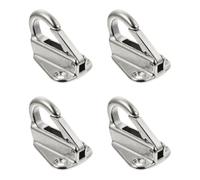 HAKIDZEL Ganchos Color Plata para Barco 4piezas de Acero Inoxidable Resistentes y Reposicionables, Ideales para Celebracion Verano en Accesorios para Barcos