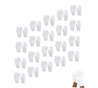 HAKIDZEL Guantes de Algodón Blanco para Manos Cómodos y Elásticos, 16 Pares Lavables, Diseño Simple y Conveniente para Revisión de Joyas y Relojes