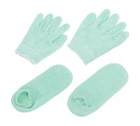HAKIDZEL Guantes Hidratantes de Gel Vegetal para Mujer, Kit de 4 Piezas Reutilizables y Amigables la Epidermis, Ideales para Pies Secos y Agrietados en Spa Estilo Varios estilos
