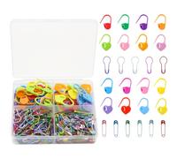 HAKIDZEL Herramientas Auxiliares para Tejer Marcadores de Puntos en Colores Mezclados, Diseño de Dibujos Animados, Materiales Plástico y Metal, Resistentes y Portátiles, Color Aleatorio