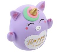 HAKIDZEL Hucha de Unicornio con Gran Capacidad, Adorno de PVC Vinilo Púrpura, Ideal para Cumpleaños y Guardar Dinero Diario