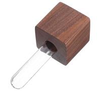 HAKIDZEL Jarrón Magnético para Flores Florero de Tubo de Ensayo Mini de Madera y Vidrio Color Café Decoración Versátil sin Rebabas para Oficina y Taquilla