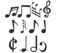 HAKIDZEL Juego de 12 Pegatinas Autoadhesivas de Notas Musicales para Pared Decoración de Restaurantes y Bares Fácil Aplicación y Reposición