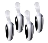 HAKIDZEL Juego de 4 Cucharas para Té de Uso Doméstico en Acero Inoxidable Plata Forma Especial, Ideales para Celebración Verano y Postres