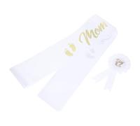 HAKIDZEL Juego de Banda para Futura Mamá y Pin de Insignia para Papá en Baby Shower, Diseño Único en Satén y Hojalata, Fácil de Usar para Decoración Especial