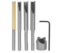 HAKIDZEL Juego de Recortadoras de Molino para Torno de Madera, Mandril de Pinza y Expansión, Cabezal de Corte de Acero de Alto Carbono, Kit 2 Piezas para Fabricación de Bolígrafos,