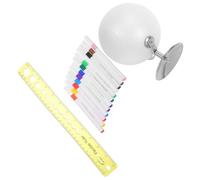 HAKIDZEL Kit de Modelo Educativo de Bricolaje Globo Terráqueo Material para Hacer Globo Terráqueo de Hierro con Soporte de Hierro, Regla y Suministros para Aula y Color Color Aleatorio