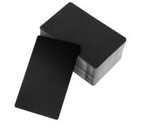 HAKIDZEL Láminas de Aleación Metálica para Optimización de Parámetros y Pruebas en Superficie Metálica 100 Piezas Negro Mate para Grabado Láser, Tarjetas Metálicas Resistentes