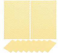 HAKIDZEL Láminas de Base de Cera Natural para Apicultura 10 Unidades Tamaño Mediano, Base para Panales Celdas Profundas, Adecuado para Manejo de Colmenas y Elaboración Artesanal