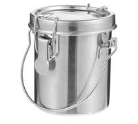 HAKIDZEL Lavadora de Pinceles de Pintura Acrílica y Óleo de Acero Inoxidable Recipiente a Prueba de Fugas, Cubo Compacto Tapa para Artistas y Estudiantes, 3.46X2.95X2.95 Inch