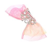 HAKIDZEL Lazos Cabello Forma De Tiara Para Niñas Pequeñas, 1 Unidad, Tamaño Pequeño, Material Seguro No Alérgico, Color Rosa Degradado, Pinza Pelo Adecuada Para Fiestas y Escuela