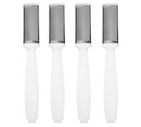 HAKIDZEL Limas para Pies de Acero Inoxidable 4 Piezas para Pedicura Profesional Quita Durezas y Elimina Piel Muerta Diseño Cómodo para Entusiastas del Deporte y Maestros