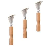HAKIDZEL Limpiador de Cepillos de Pelo 3 Piezas, Removedor de Pelos Fácil de Llevar, Material Madera, Ligero y Práctico para Uso en Casa y Viajes