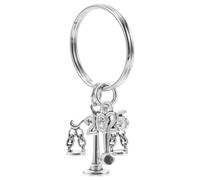 HAKIDZEL Llavero de Aleación con Colgantes de Balanza de Justicia y Mazo, Accesorio Único para Traje, Adecuado para Bolso y Uso Diario en Abogados y Jueces
