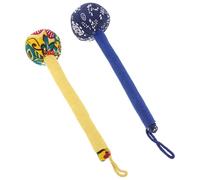 HAKIDZEL Martillo Masajeador de Artemisa Manual, 31 CM, 2 Piezas en Azul y Amarillo, Masajeador para Espalda y Hombros, Herramienta para Masaje Corporal y Terapias de Relajación