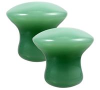 HAKIDZEL Masajeadores Faciales para Masaje Cómodo y Mejor Absorción de Productos de Cuidado Cutáneo Rostro 2 Piezas Forma de Hongo de Aventurina Verde