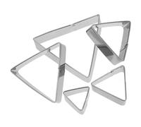 HAKIDZEL Molde para Hornear Pasteles DIY de Acero Inoxidable 5 Cortadores Triangulares para Galletas y Cupcakes, Herramienta de Repostería para Grabado y Uso Doméstico