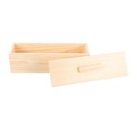 HAKIDZEL Molde para Tostadas Reutilizable de Plástico Tapa de Madera, Sartén Antiadherente Rectangular Adecuado para Hogar y Amantes del Pan
