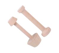 HAKIDZEL Moldes de Madera para Mini Tartas de Huevo 2 Piezas, Molde Doble para Hornear y Formar Bases de Tartaletas Caseras