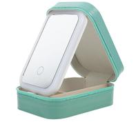 HAKIDZEL Neceser de Maquillaje con Espejo LED Recargable y Regulación Continua, Bolsa Organizadora para Viaje con Capacidad 1200mah y Materiales PP, PU y Vidrio