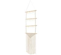 HAKIDZEL Organizador Colgante de Macramé para Lazos y Horquillas de Pelo, Porta Accesorios para Cabello 30 Ganchos S, Hecho a Mano en Algodón, Adecuado para Habitación y Decoración Bohemia