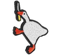 HAKIDZEL Parche Bordado de Ave con Cuchillo Parche de Tela Irregular para Coser y Planchar Adorno y Reparación de Ropa Mochila y Accesorios de Dibujos Animados Resistente y Fácil de Usar