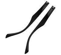 HAKIDZEL Patillas de Repuesto para Gafas de Sol 9,5 Mm Tr90 Doble Diente Negras Brillantes, Kit de Reparación para Anteojos, Accesorios de Recambio para Patillas Rotas, Uso Cómodo y Ligero