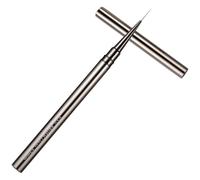 HAKIDZEL Pincel para Uñas de Arte Cabeza de 12mm y Mango de Metal Negro, Adecuado para Delinear y Crear Diseños Finos en Manicura Profesional y Uso en Casa