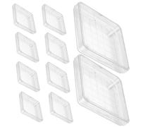 HAKIDZEL Placas de Petri de Laboratorio 10X10 CM Transparentes con Tapa Pack 10 Unidades Bandejas para Cultivo de Microorganismos Aplicaciones en Microbiología Biología y Proyectos